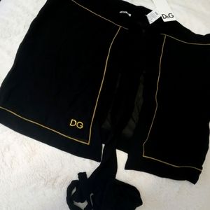 Dolce Gabbana Beachwear black beach skirt wrap